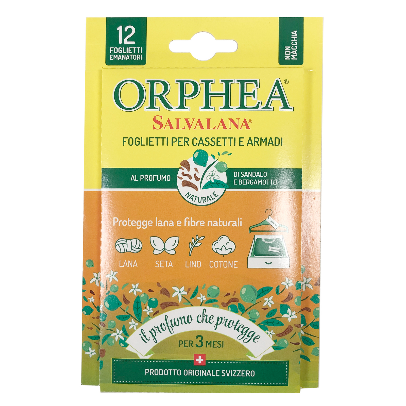 Orphea 12pcs Clothes Protector Sandalwood & Bergamot Scented Strips for Drawers/Closets V563-TV118251