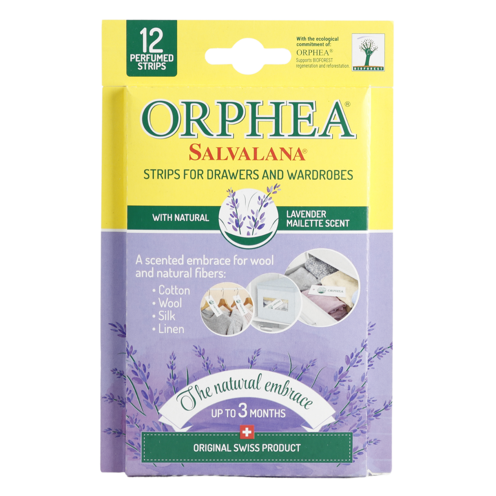 Orphea 12pcs Clothes Protector Natural Lavender Scented Strips for Drawers/Closets V563-TV118328