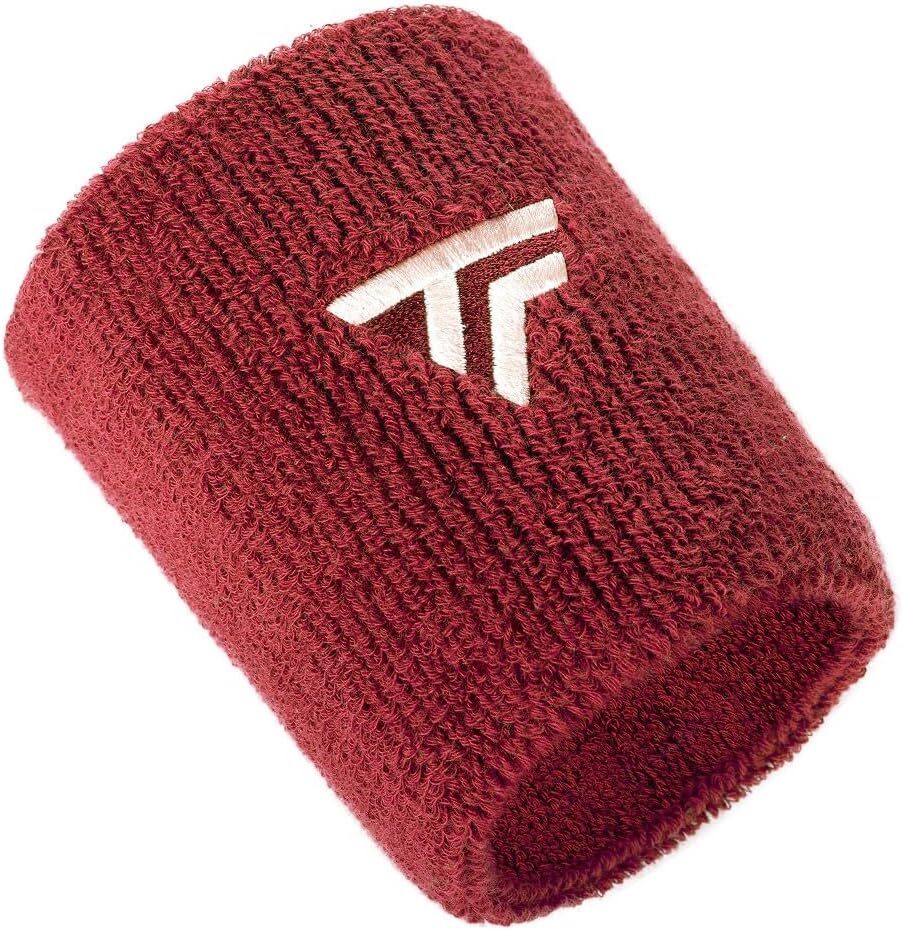 Tecnifibre Tennis XL Wristband Wrist Bands Sweatband Sport Squash Cotton - Cardinal V563-TZAWC-1PK