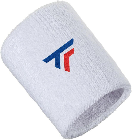 Tecnifibre Tennis XL Wristband Wrist Bands Sweatband Sport Squash Cotton - White V563-TZAWW-1PK