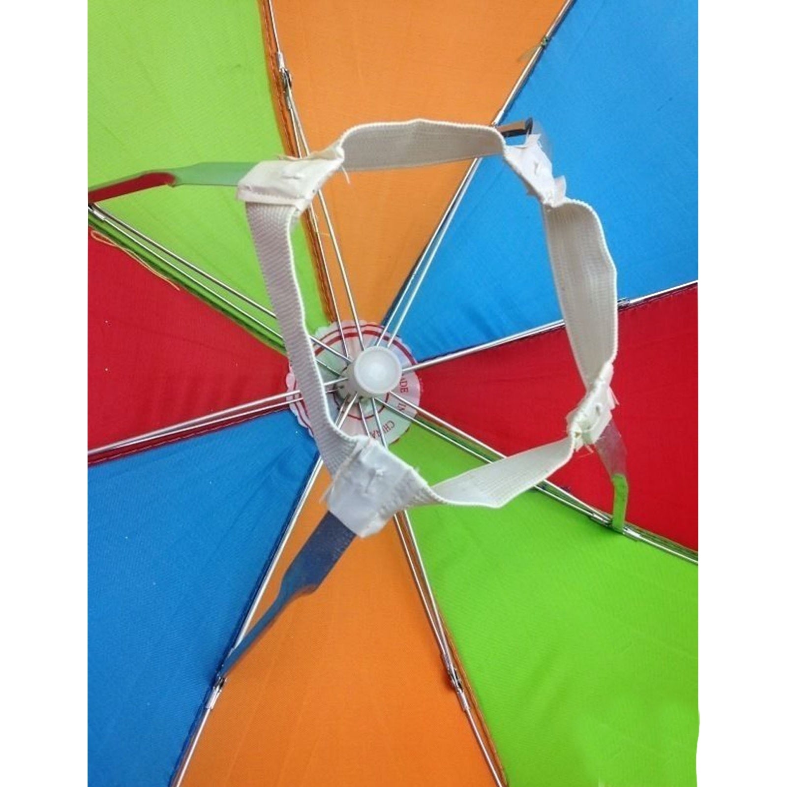 2-pc-Set Rainbow Umbrella Hat + 70s Fake Moustache Costume Props Novelty Fancy V563-UMBRELLAMOUSTACHESET