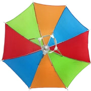2-pc-Set Rainbow Umbrella Hat + 70s Fake Moustache Costume Props Novelty Fancy V563-UMBRELLAMOUSTACHESET