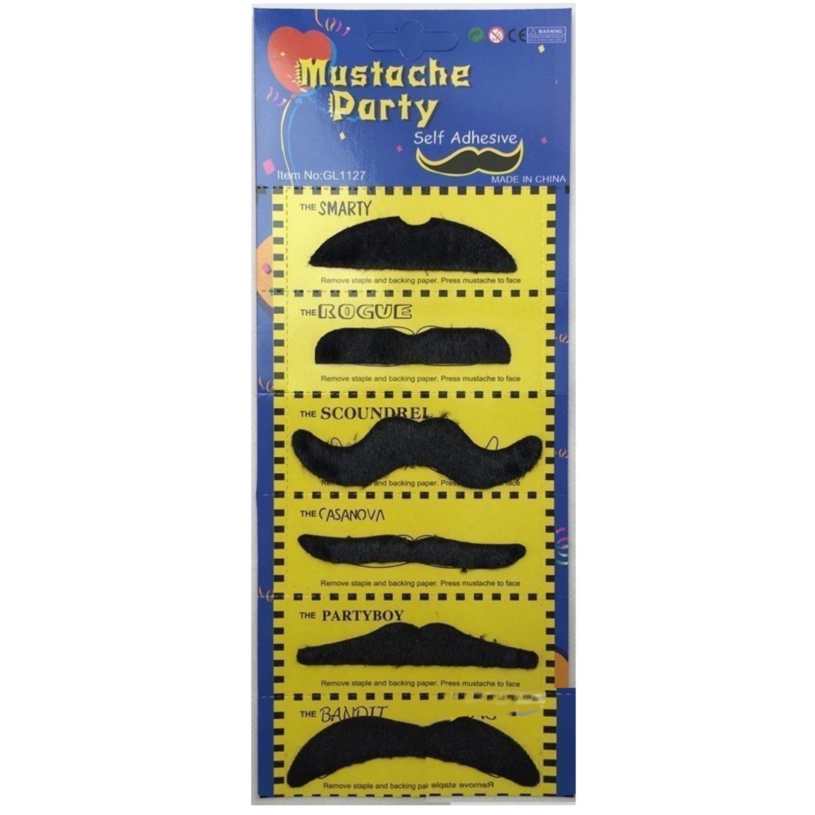 2-pc-Set Rainbow Umbrella Hat + 70s Fake Moustache Costume Props Novelty Fancy V563-UMBRELLAMOUSTACHESET