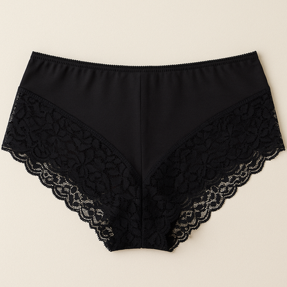 Womens Lace Boyshort Boyleg Full Briefs Underwear Undies in Black - 16 V563-UN-005-BLK-16