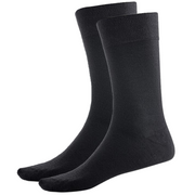 BAMBOO SOCKS Crew Natural Eco Healthy Enviro Unisex Work Anti-Bacterial Business - Black - 2-8 V563-UP-1BMBCREW-BLK-2_8