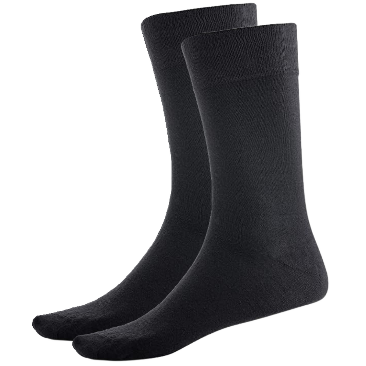 BAMBOO SOCKS Crew Natural Eco Healthy Enviro Unisex Work Anti-Bacterial Business - Black - 2-8 V563-UP-1BMBCREW-BLK-2_8