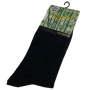 BAMBOO SOCKS Crew Natural Eco Healthy Enviro Unisex Work Anti-Bacterial Business - Black - 2-8 V563-UP-1BMBCREW-BLK-2_8