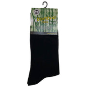 BAMBOO SOCKS Crew Natural Eco Healthy Enviro Unisex Work Anti-Bacterial Business - Black - 2-8 V563-UP-1BMBCREW-BLK-2_8