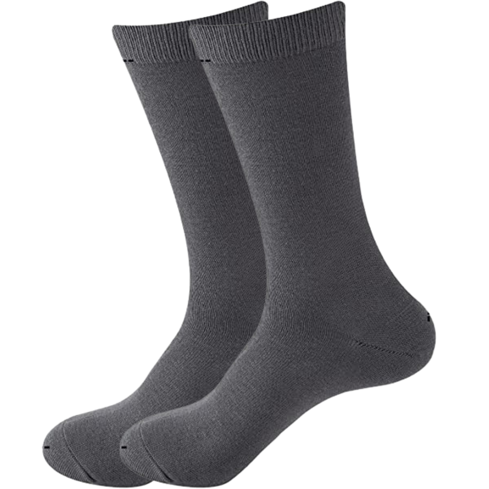 BAMBOO SOCKS Crew Natural Eco Healthy Enviro Unisex Work Anti-Bacterial Business - Charcoal - 2-8 V563-UP-1BMBCREW-CHCL-2_8