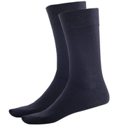 BAMBOO SOCKS Crew Natural Eco Healthy Enviro Unisex Work Anti-Bacterial Business - Navy - 6-11 V563-UP-1BMBCREW-NVY-6_11
