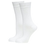 BAMBOO SOCKS Crew Natural Eco Healthy Enviro Unisex Work Anti-Bacterial Business - White - 11-14 V563-UP-1BMBCREW-WHT-11_14