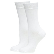 BAMBOO SOCKS Crew Natural Eco Healthy Enviro Unisex Work Anti-Bacterial Business - White - 6-11 V563-UP-1BMBCREW-WHT-6_11