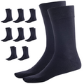 9 Pairs BAMBOO SOCKS Crew Natural Eco Healthy Enviro Unisex Work Business BULK - Navy - 2-8 V563-UP-9BMBCREW-NVY-2_8