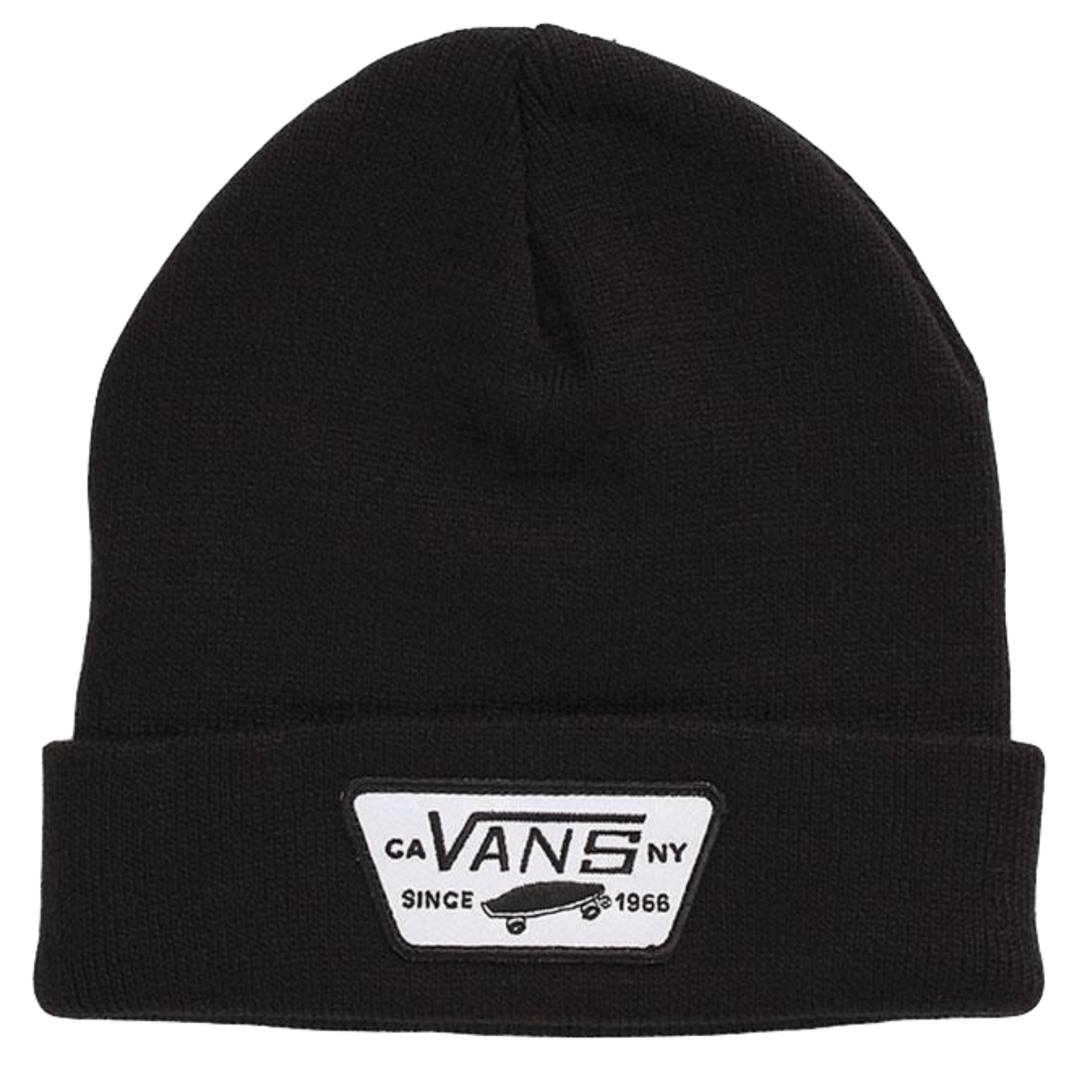 VANS Milford Beanie Warm Winter Knit Hat Ski Cap - Black V563-VN000UOUBLK