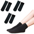3 Pairs Large Thick Fur THERMAL HEATED SOCKS Warm Winter Work Ski Reversible V563-W8253-BLACK-3PAIRS