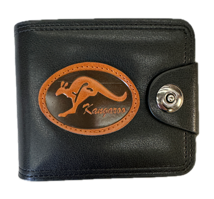 Souvenir Wallet Australia Classic Australian Kangaroo in Black V563-WALLET-KANG-BLACK