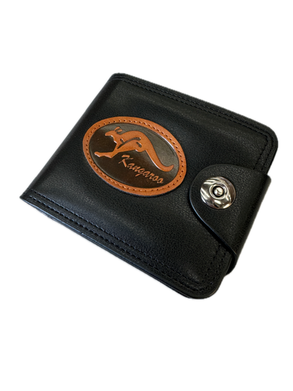 Souvenir Wallet Australia Classic Australian Kangaroo in Black V563-WALLET-KANG-BLACK