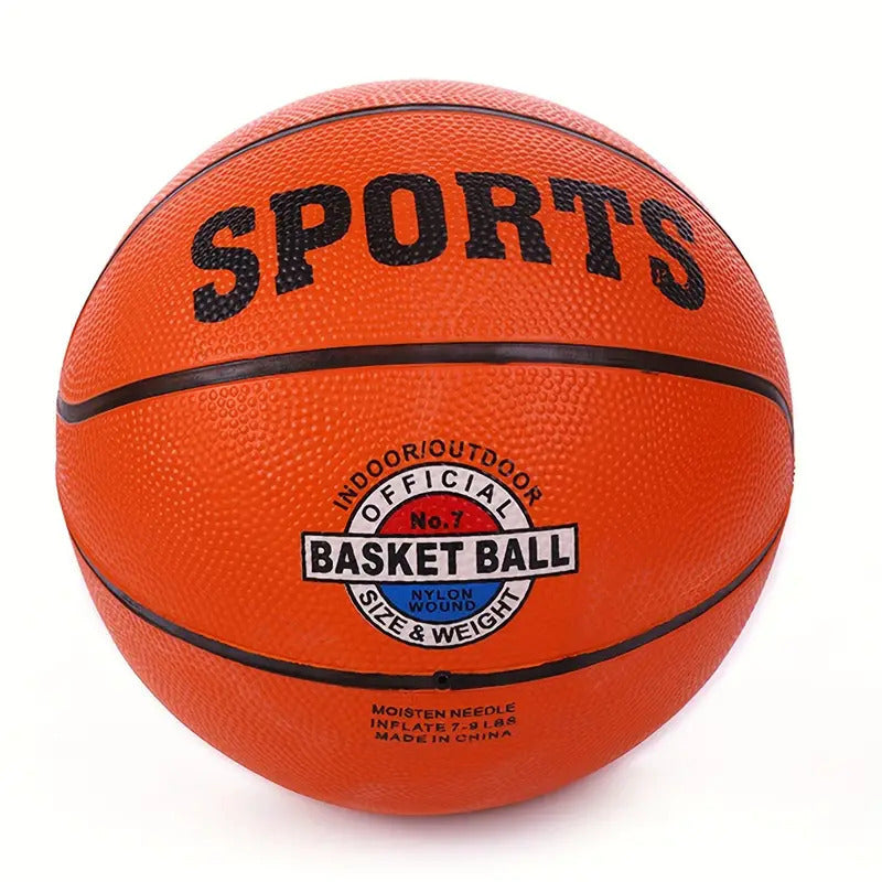 Classic Rubber Basketball Training Standard Size Downtown for NBA- Black/Orange V563-WB-BASKETBALL
