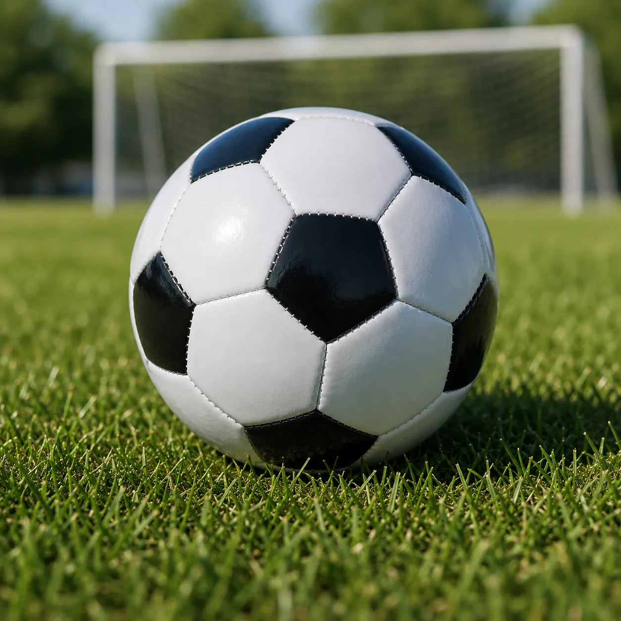 Classic Soccer Ball Football Training Standard Size 5 - Black/White V563-WB-SOCCERBALL_BLK_WHT