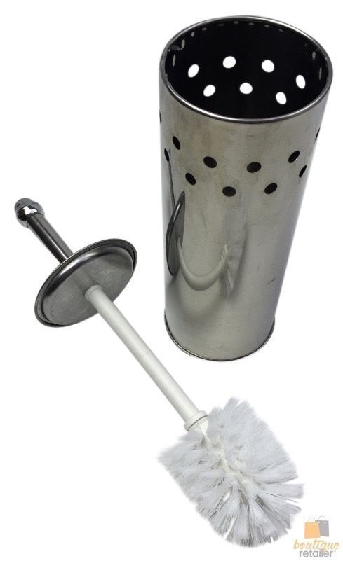 Toilet Brush Holder Metal Stainless Steel Bathroom Set Handle Round Cover Clean V563-WB-TOILETHOLDER