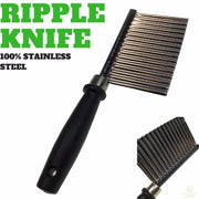 LARGE RIPPLE JELLY KNIFE Stainless Steel Blade Potato Crinkle Wavy Cutter Slicer V563-WIDEJELLYKNIFE