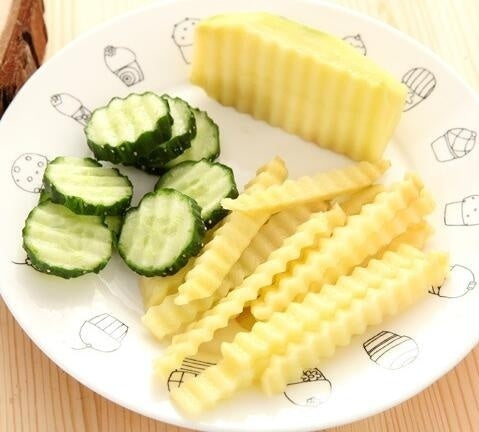 LARGE RIPPLE JELLY KNIFE Stainless Steel Blade Potato Crinkle Wavy Cutter Slicer V563-WIDEJELLYKNIFE