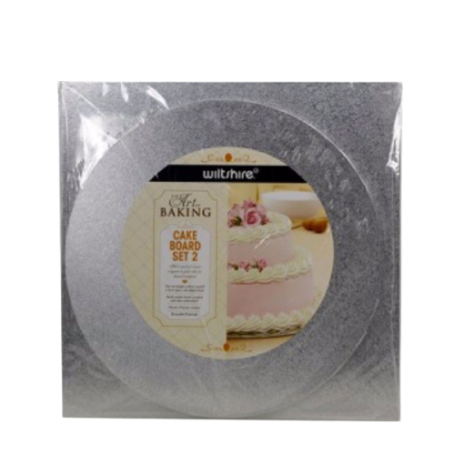 Set of 2 WILTSHIRE Cake Board Art of Baking Wooden Approved Food Grade Reusable V563-WILTS-2CKBART