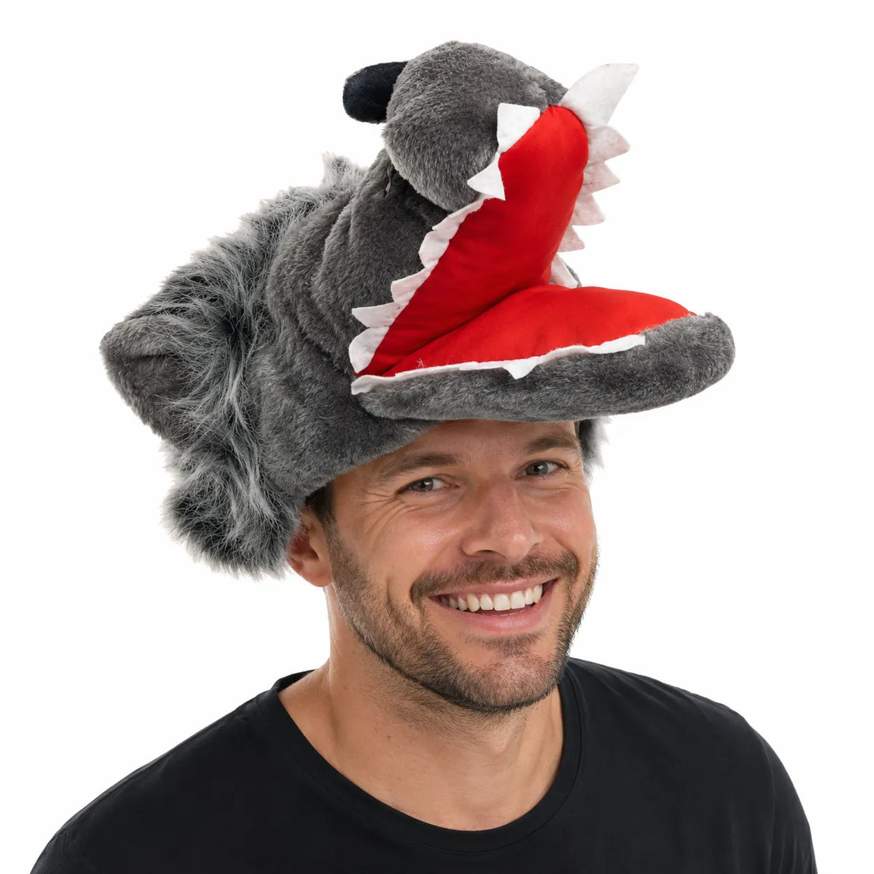 WOLF HAT Funny Party Costume Adult Childrens Animal Fancy Dress Halloween Cap V563-WOLFHAT