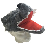 WOLF HAT Funny Party Costume Adult Childrens Animal Fancy Dress Halloween Cap V563-WOLFHAT