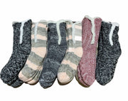1 Pair Ladies Thick Fur Bed Socks Womens Sherpa Fluffy Non Slip - Side Line V563-WSIDELINEBEDSOCKS-1PAIR