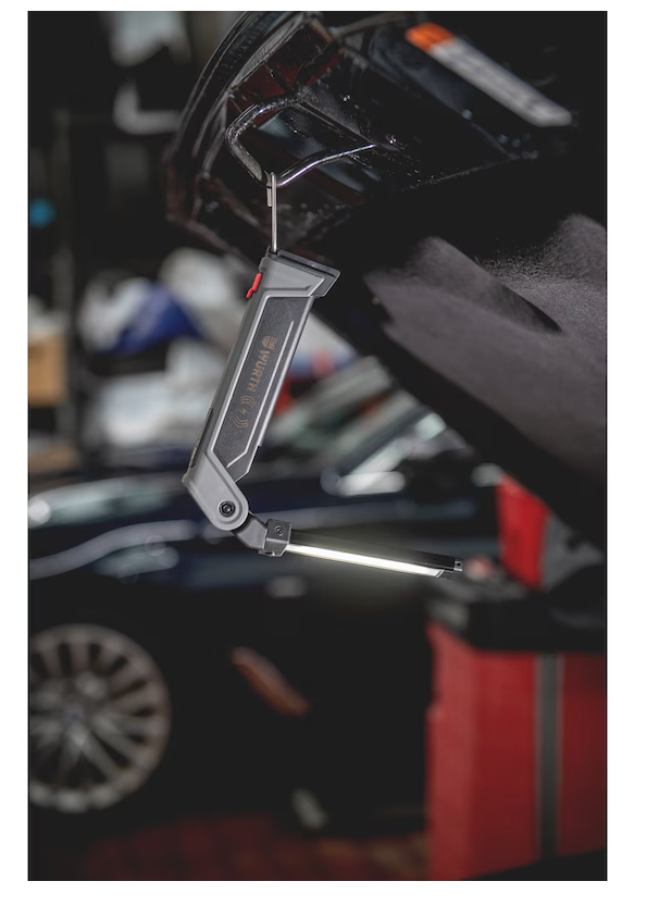Wurth Cordless LED Handheld Work Lamp ERGOPOWER BEND+ - 700 Lumen, Folding Head, USB Rechargeable V563-WURTH-0827940301