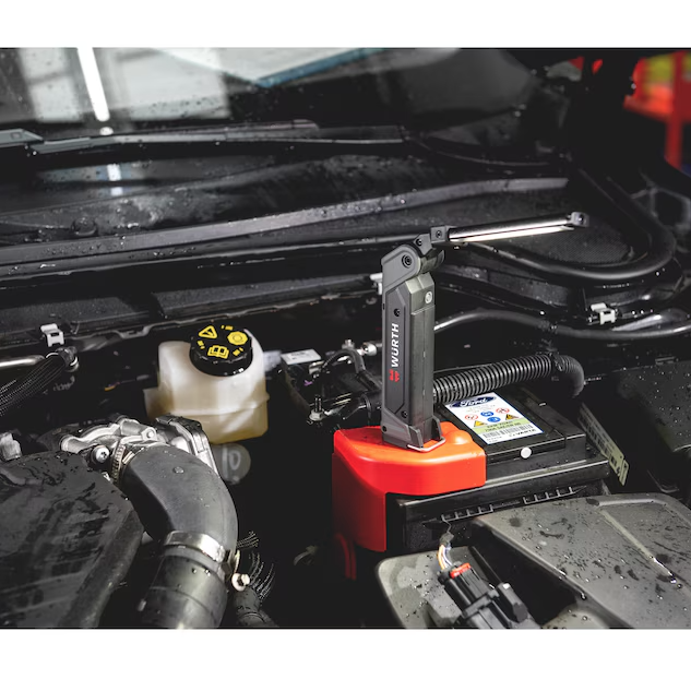 Wurth Cordless LED Handheld Work Lamp ERGOPOWER BEND+ - 700 Lumen, Folding Head, USB Rechargeable V563-WURTH-0827940301