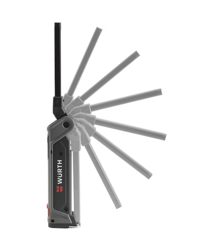 Wurth Cordless LED Handheld Work Lamp ERGOPOWER BEND+ - 700 Lumen, Folding Head, USB Rechargeable V563-WURTH-0827940301