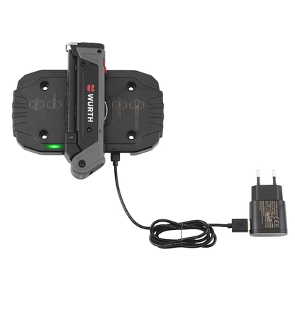 Wurth Cordless LED Handheld Work Lamp ERGOPOWER BEND+ - 700 Lumen, Folding Head, USB Rechargeable V563-WURTH-0827940301