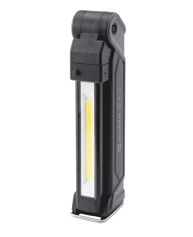 Wurth Cordless LED Handheld Work Lamp ERGOPOWER BEND+ - 700 Lumen, Folding Head, USB Rechargeable V563-WURTH-0827940301