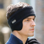 Warm Mens Winter Earmuffs Ear Cover Protection Running Headband in Black V563-XB33618-BLACK