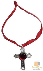 VAMPIRE NECKLACE Medallion Halloween Punk Star Costume Gothic Cross V563-XL32113
