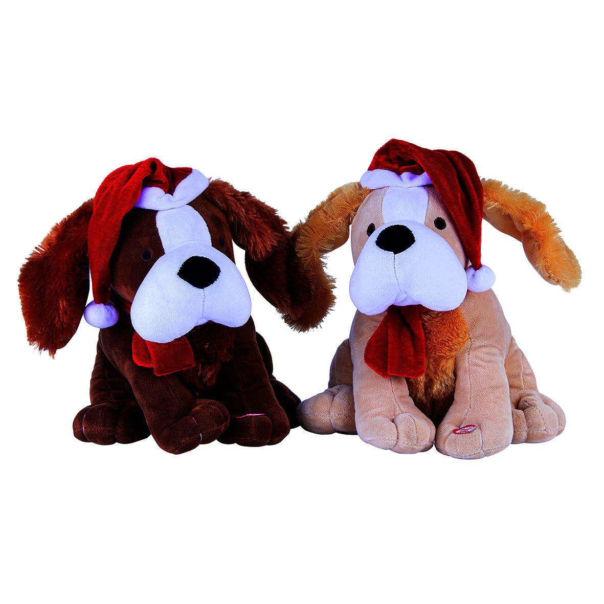 30cm Christmas Xmas Musical Dog Santa Hat Jingle Bells Decoration V563-XU1053