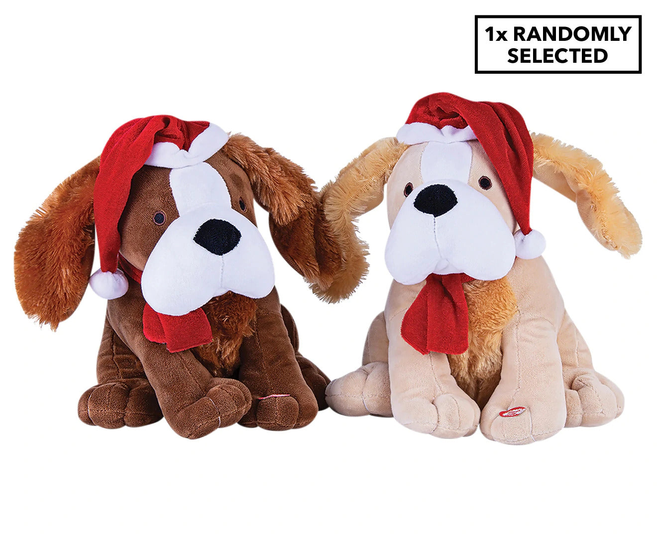 30cm Christmas Xmas Musical Dog Santa Hat Jingle Bells Decoration V563-XU1053