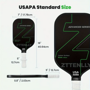 T300 Graphite Carbon Fiber Pickleball Paddles Pickle Ball Racket Racquet V563-YF48332-GREEN
