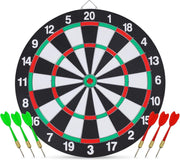 15" Dartboard Dart Board with Steel Darts Professional Competition Party Game V563-YU5439