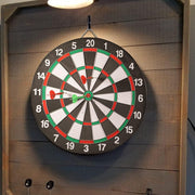 15" Dartboard Dart Board with Steel Darts Professional Competition Party Game V563-YU5439