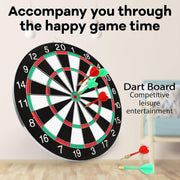 15" Dartboard Dart Board with Steel Darts Professional Competition Party Game V563-YU5439