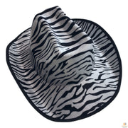 ZEBRA HAT Adult Cowboy Print Wild West Costume Party Fancy Dress Fedora V563-ZEBRAHAT