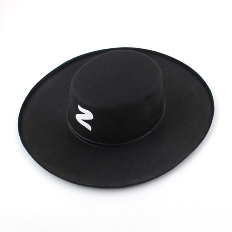 Zorro Hat Spanish Bandit Adult/Children Costume Party Halloween Dress V563-ZORROHAT