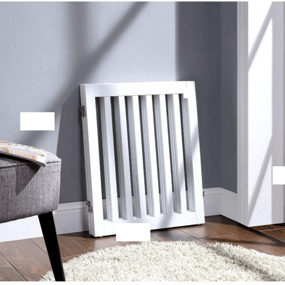 Three Panel Freestanding Dog Gate, White V568-GMW-265-W