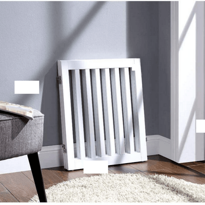 Three Panel Freestanding Dog Gate, White V568-GMW-265-W