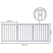 Three Panel Freestanding Dog Gate, White V568-GMW-265-W