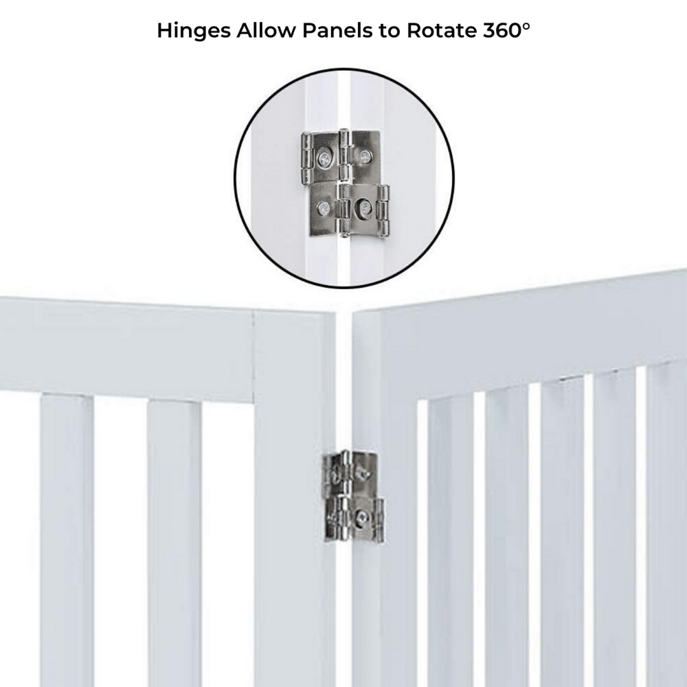 Three Panel Freestanding Dog Gate, White V568-GMW-265-W