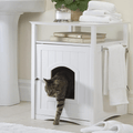 Jasper 2 Cat Litter Cabinet, White V568-GMW-650-W